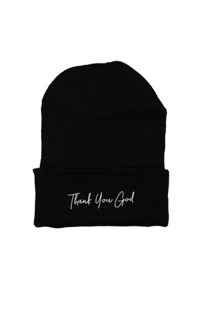 TYG Embroidered Beanie - Black